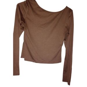 Brown Long Sleeve Women's Top